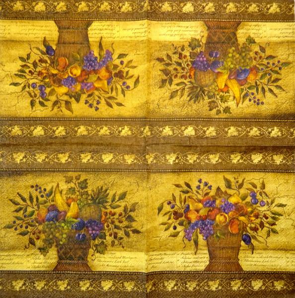 086 Trauben - 3-lagig - 35x35 cm